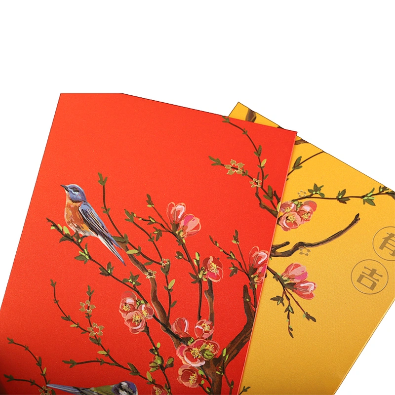 Custom-printed 2020 Flower-blossom-Fugui Envelop Envelopes in red lunar New Year pockets