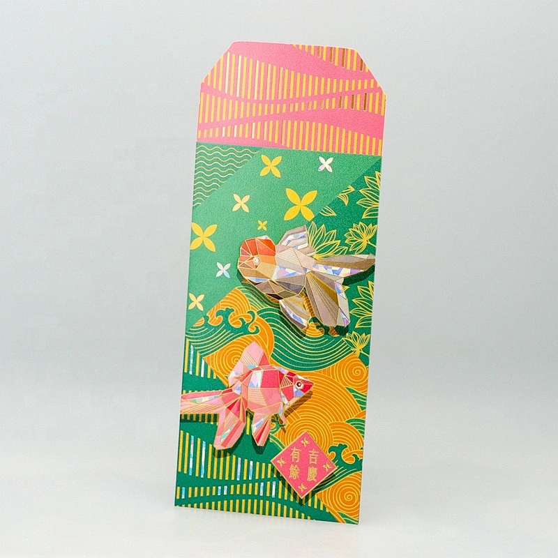 Custom Luxury Chinese Traditional New Year Lucky Money Envelope Red Pocket For Company Promotional Gifts
