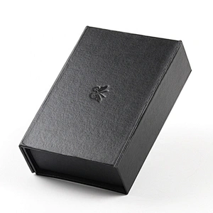 Honourable Black Flat Folding Packing Rigid Cardboard Book Shape Magnetic Closure Gift Box With Debossed Butterfly Logo