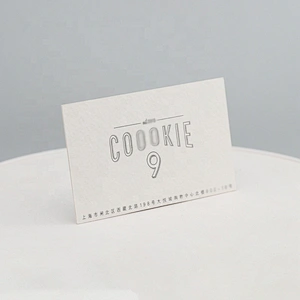 Custom Prints Visiting Card Service White Color Texture Paper Business Card