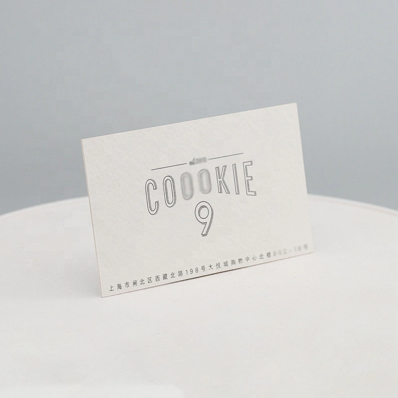 Custom Prints Visiting Card Service White Color Texture Paper Business Card