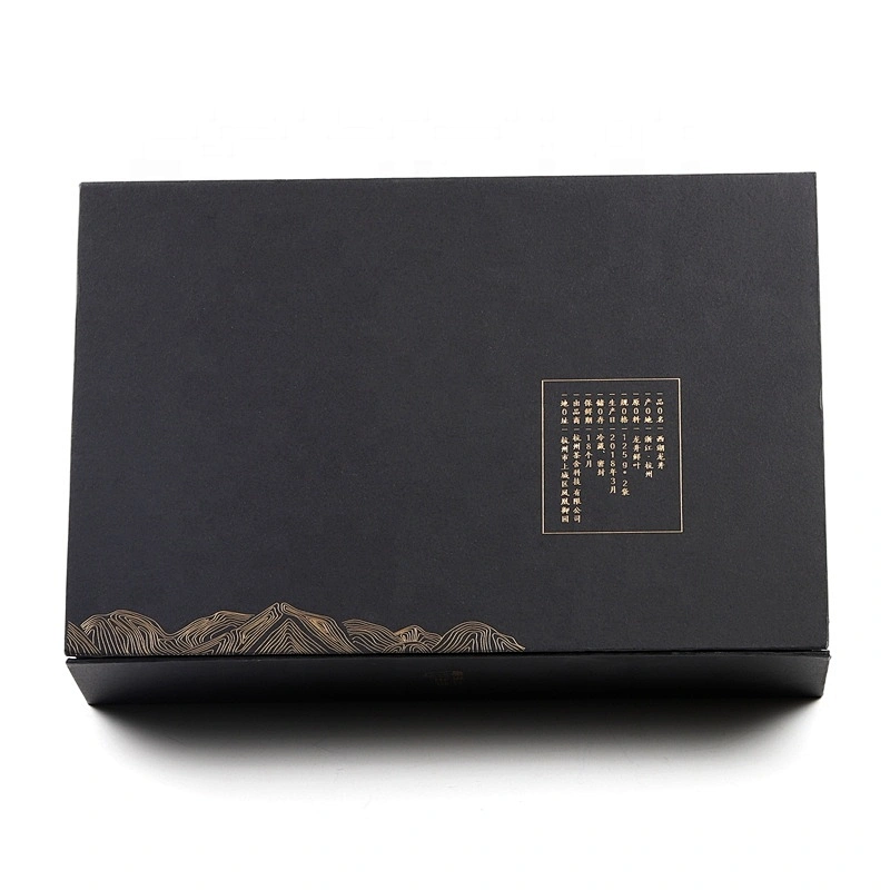 Luxury Custom Packing Tea Book Shape Magnetic Cardboard Gift Box With a Slotted Inner Carrier