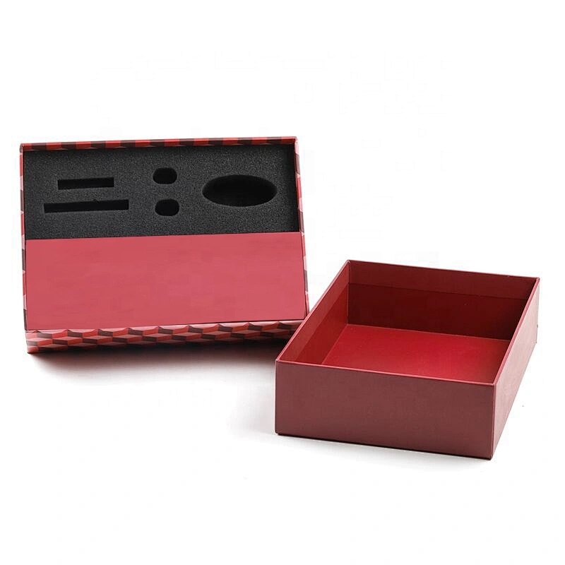 Custom base and lid Gift Printed Packaging Pack Rigid Cardboard handmade Paper Box With inner foam Tray