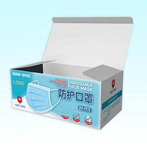 OEM Customize Surgical Face Mask Medicine Packaging Paper Box 50 PCS Face mask Box