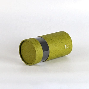 Custom cardboard Tube For Tea Canister Packaging Box Cylinder Paper Box With Round PVC Window