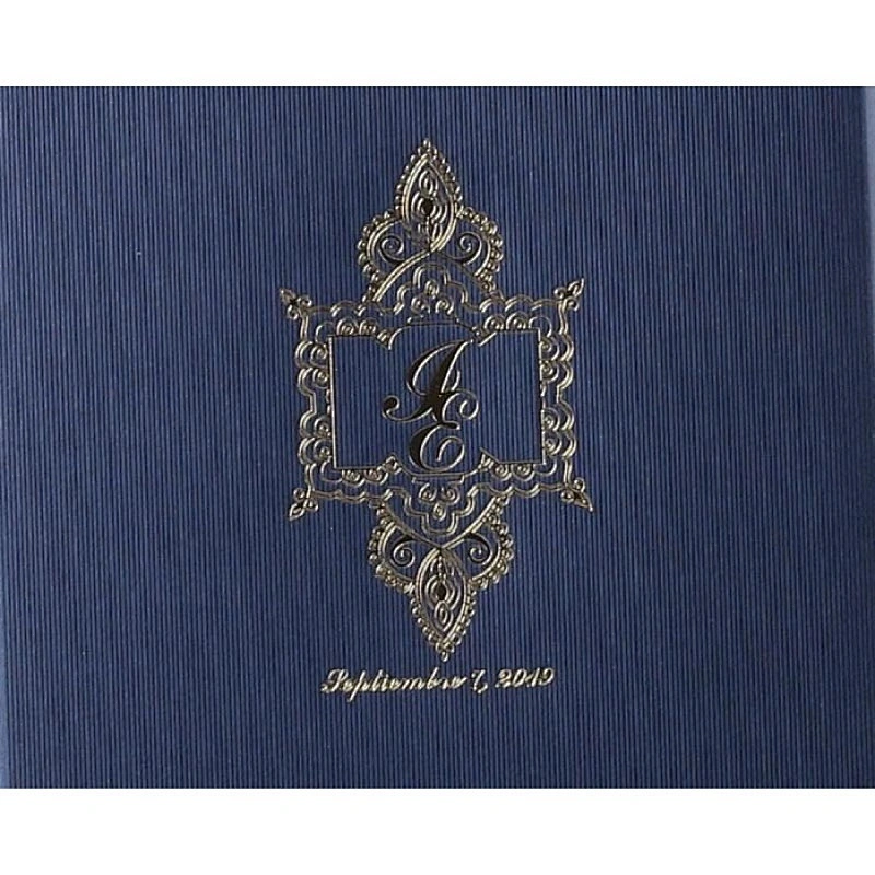Custom foldable Wedding Invitation Card Candy Favor Gift Box with logo hot foil stamping