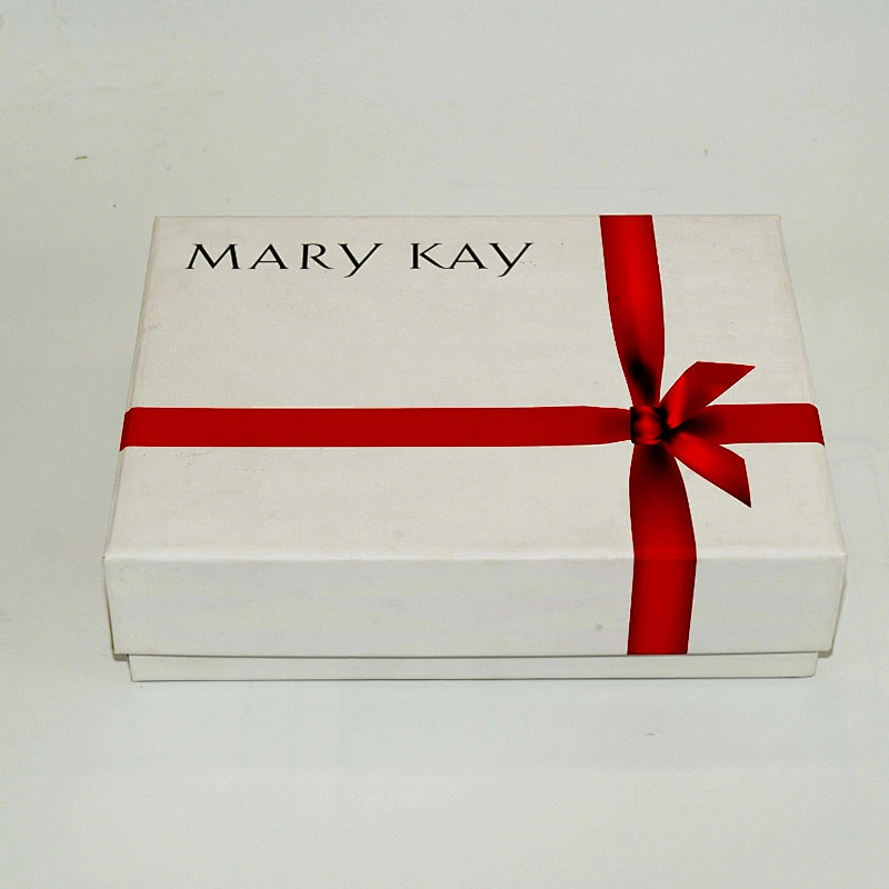 Bow Ribbon Printing Packing Cardboard Shipping paper box custom logo for skincare cosmetics with inner tray