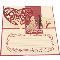 Wedding color paper 3D pop-up wedding CARDS invitation CARDS custom invitations