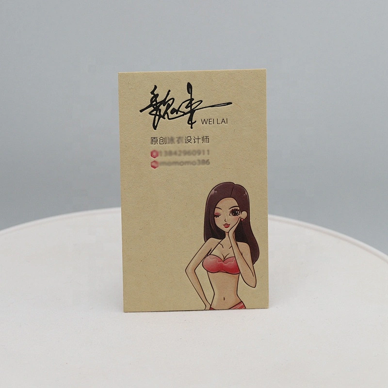 Natural Paper Name card Printing Embossed logo Debossed Business Card