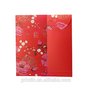 Custom design for Chinese New Year red envelope gift color Paper Envelope