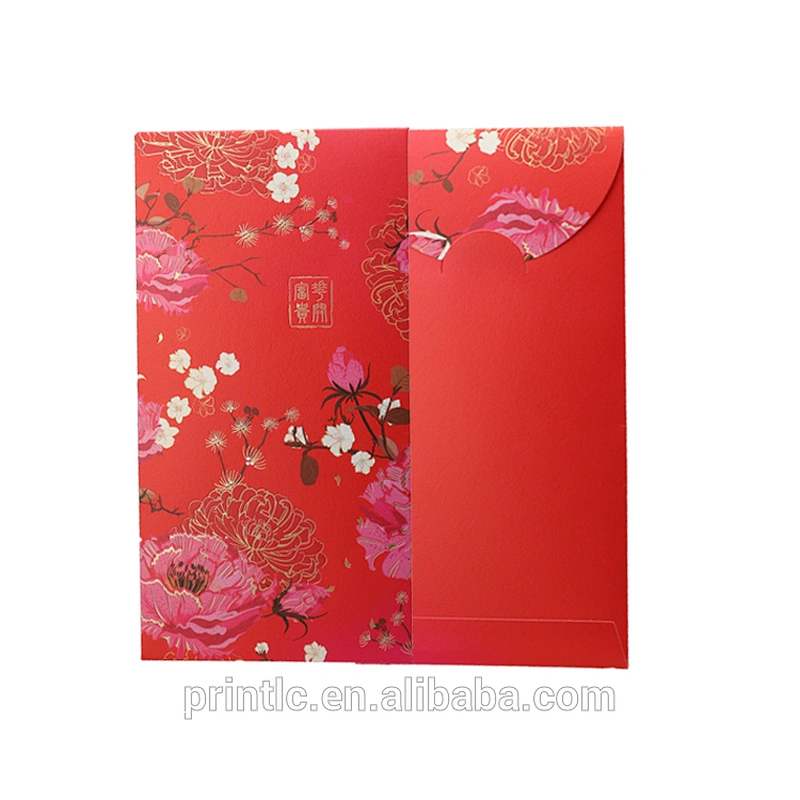 Custom design for Chinese New Year red envelope gift color Paper Envelope