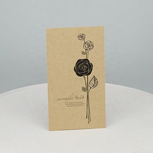 Hot Sale Luxury Embossing Rose Name Card Printing Natural Texture Paper Business Card