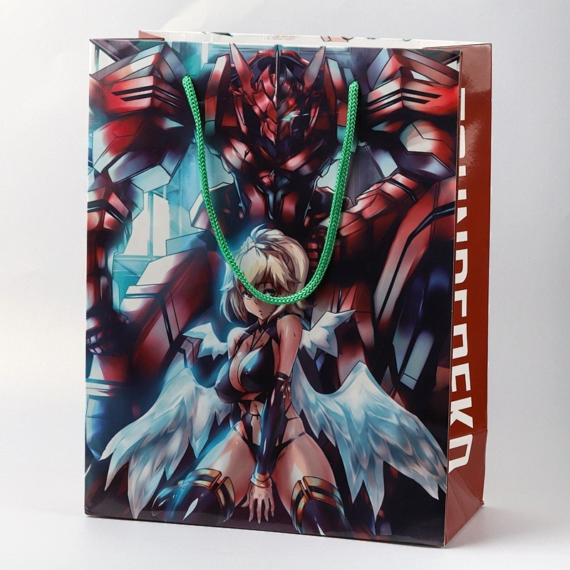 Custom made brand black printed glossy or matte art paper shopping paper packing gift bags printing with logos