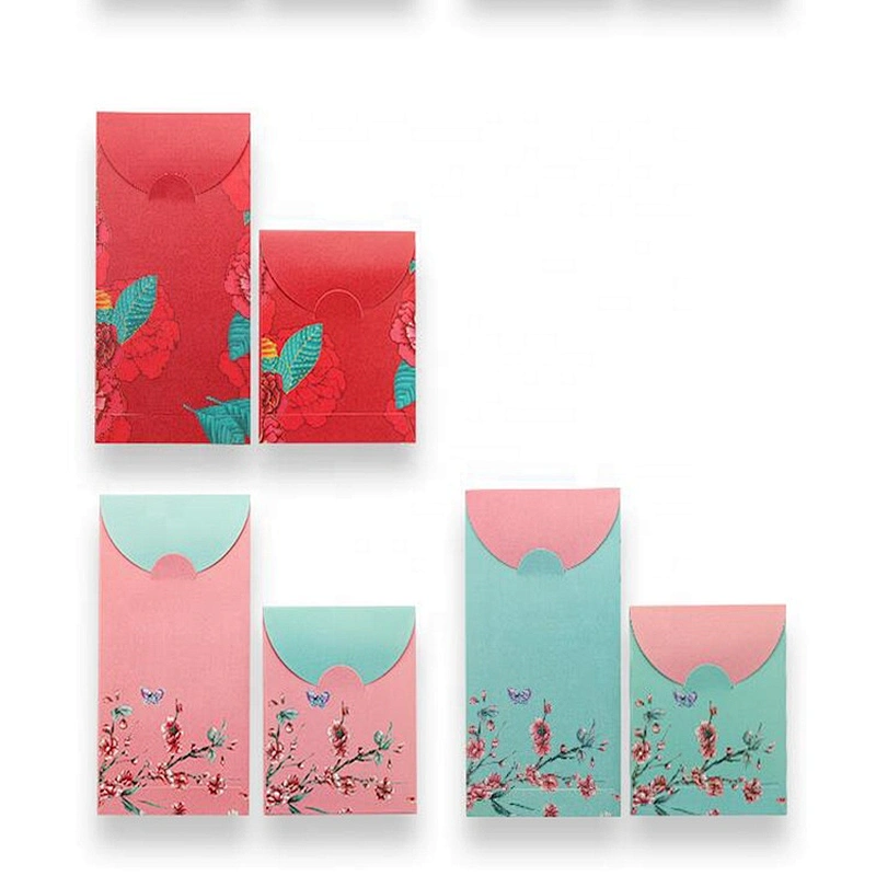 Custom Red Packed lucky Money pocket Envelope Packaging Gift Envelope Pearl Paper Red Envelope