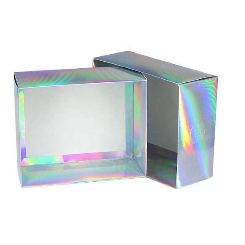 Custom Sliding Foldable Holographic Foil Drawer Gift Mailer Paper Box Logo Packaging