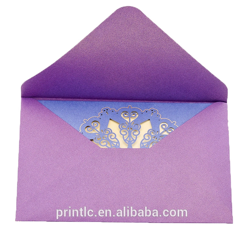 Custom print wedding invitations in full color with an envelope