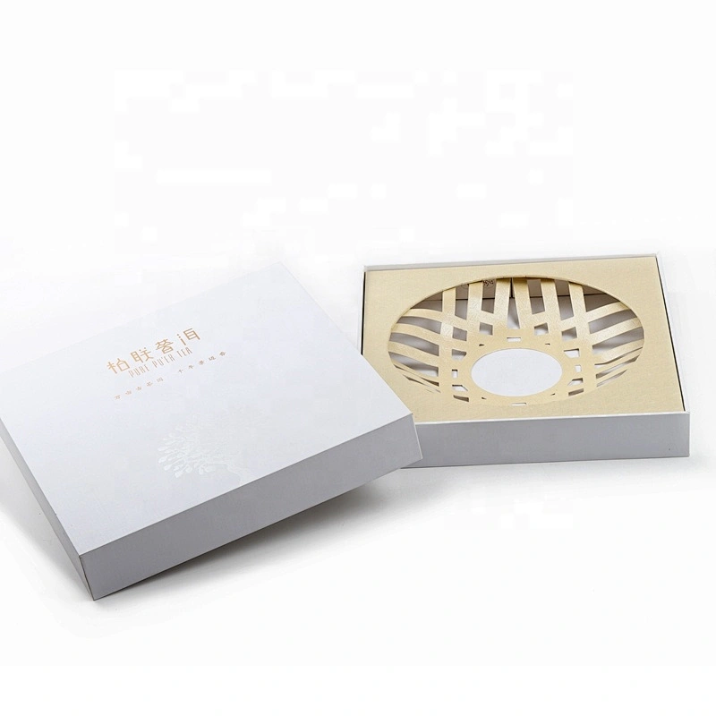 Luxury Custom Logo personalized Design Fancy paper cardboard Tea box tray handmade gift box base and lid Packaging