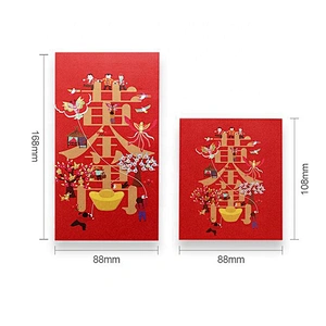 Wholesale New Product Customized Chinese New Year Red Pocket Envelope In Paper Envelope