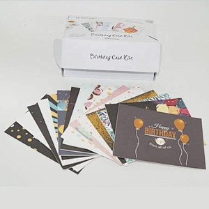 Top Wholesale CMYK Printing One piece Birthday Card Box Set Of 24pt Assorted Premium Greeting Cards With Boxed Assortment