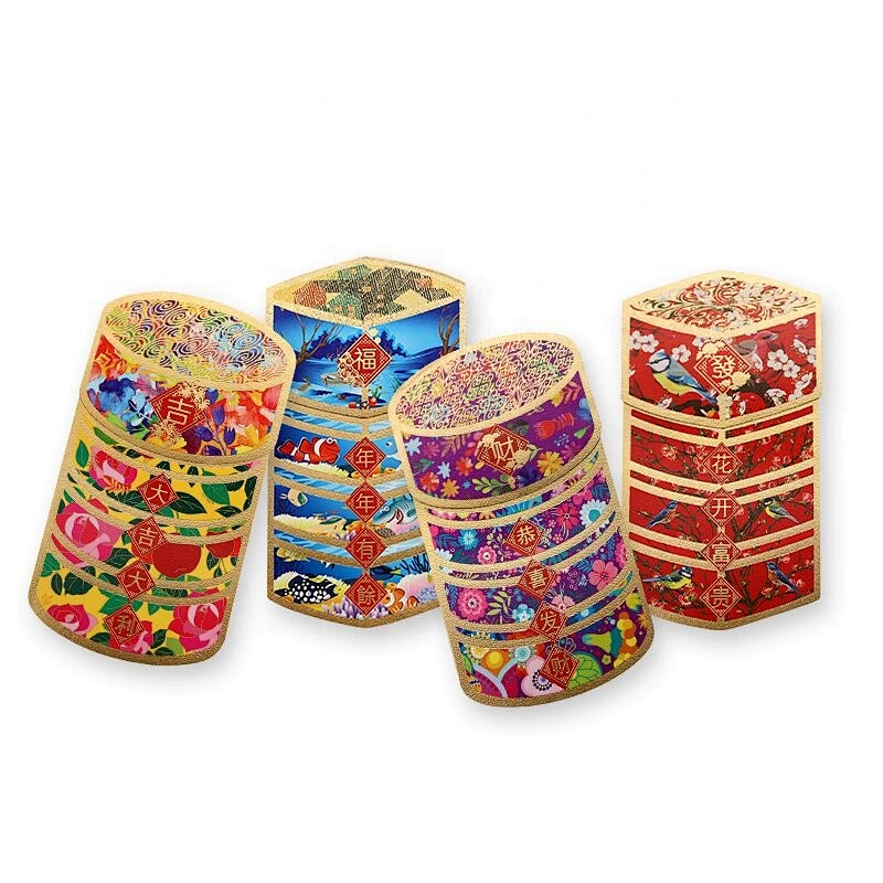 Wholesale Custom Money Envelope Pearl Paper Packaging Red Pocket Gift Envelope