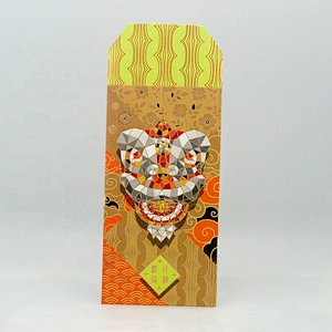 Custom Luxury China Traditional New Year Red pocket Envelope