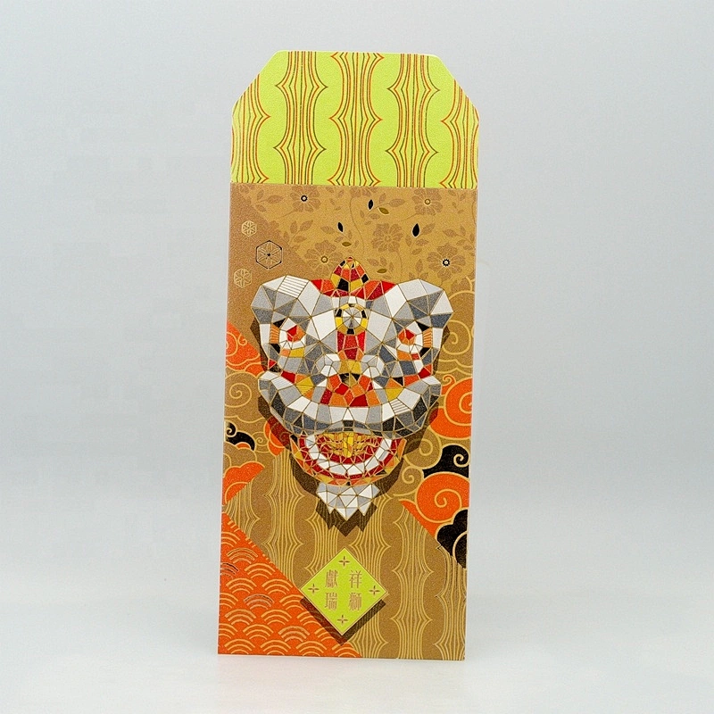 Custom Luxury China Traditional New Year Red pocket Envelope