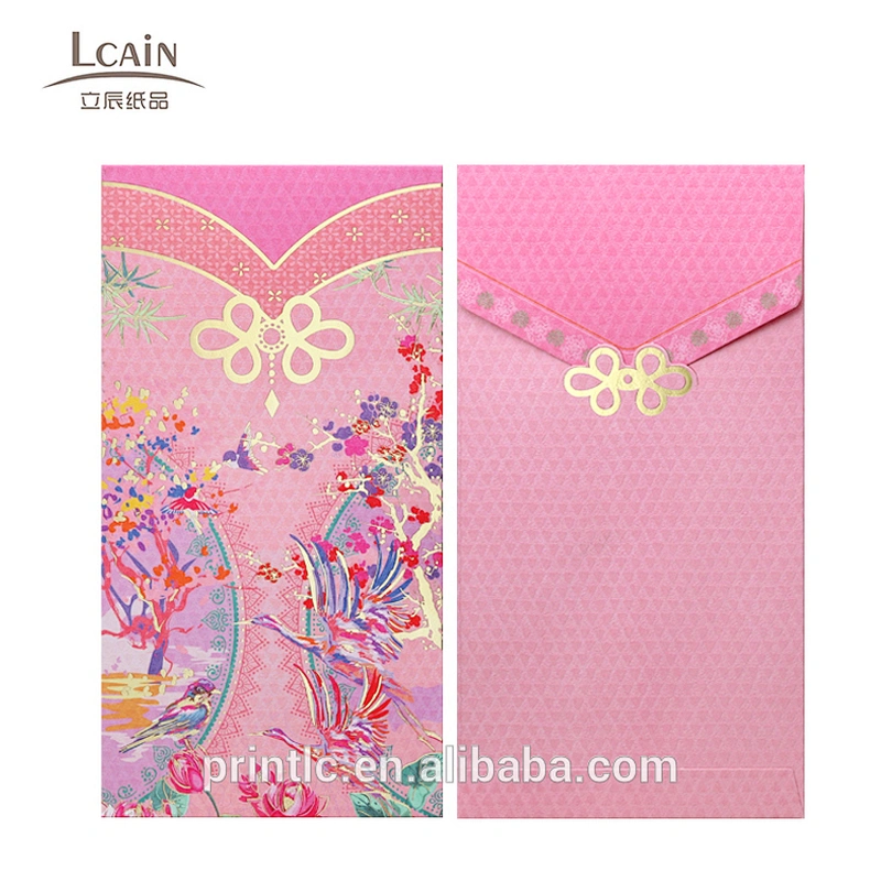 New design fashion custom printed red envelope paper colorful envelopes