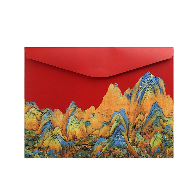 Hot selling brown paper envelopes Chinese red element gift envelopes