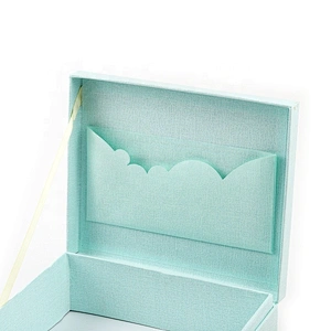 Luxury Customized Packaging Boxes Custom Logo Rigid Cardboard Invitation Gift Fashion Box With Ribbon Closure