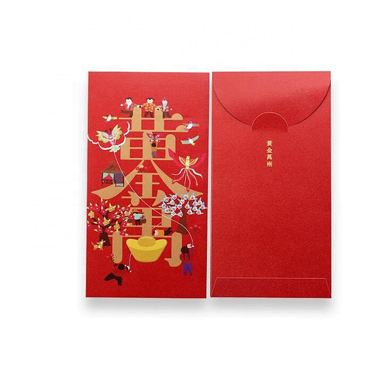 Wholesale New Product Customized Chinese New Year Red Pocket Envelope In Paper Envelope