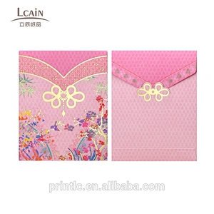 New design fashion custom printed red envelope paper colorful envelopes
