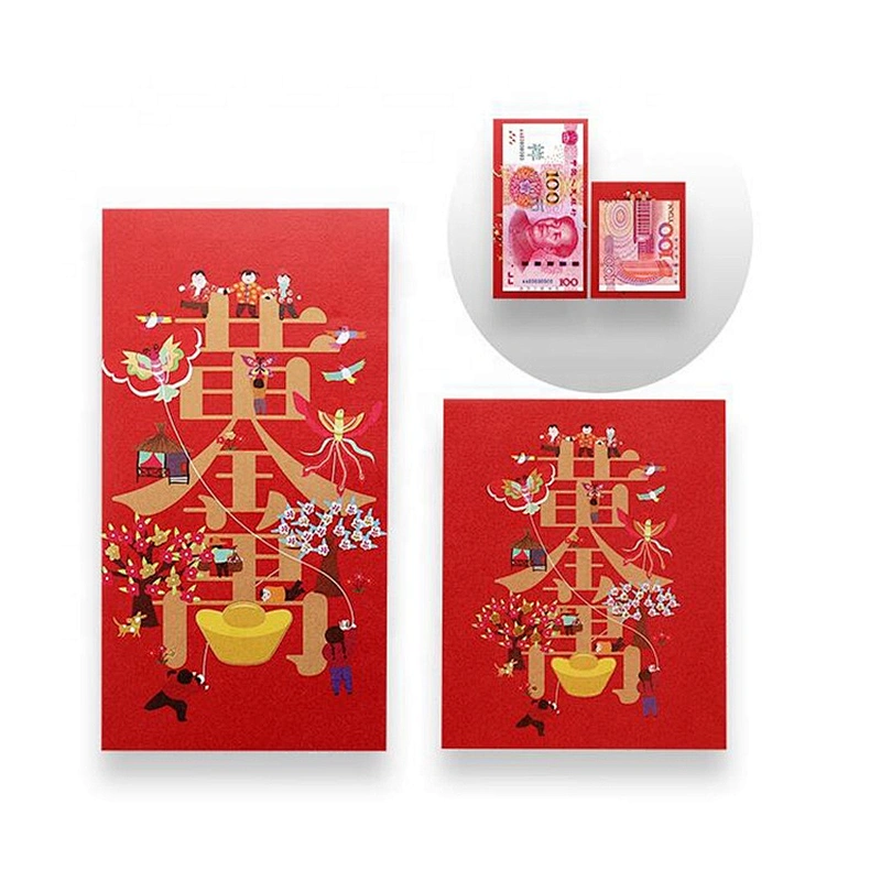 Wholesale New Product Customized Chinese New Year Red Pocket Envelope In Paper Envelope
