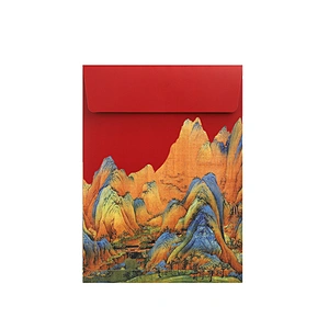 Hot selling brown paper envelopes Chinese red element gift envelopes
