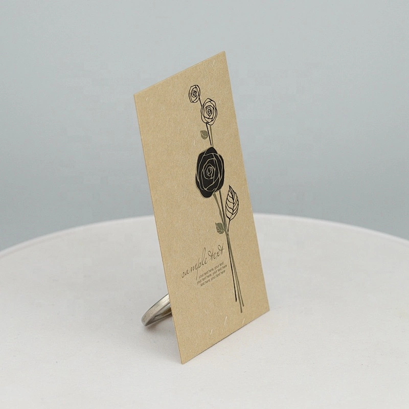 Hot Sale Luxury Embossing Rose Name Card Printing Natural Texture Paper Business Card