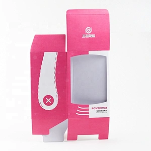 Cheap CMYK Printing Rectangular Flat Folding Printing Papercard Gift With Clear PVC box window packaging laminated boxes