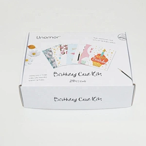 Top Wholesale CMYK Printing One piece Birthday Card Box Set Of 24pt Assorted Premium Greeting Cards With Boxed Assortment