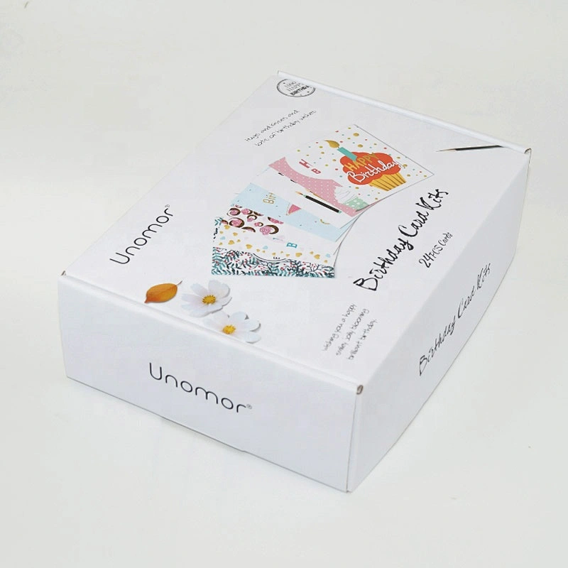 Top Wholesale CMYK Printing One piece Birthday Card Box Set Of 24pt Assorted Premium Greeting Cards With Boxed Assortment