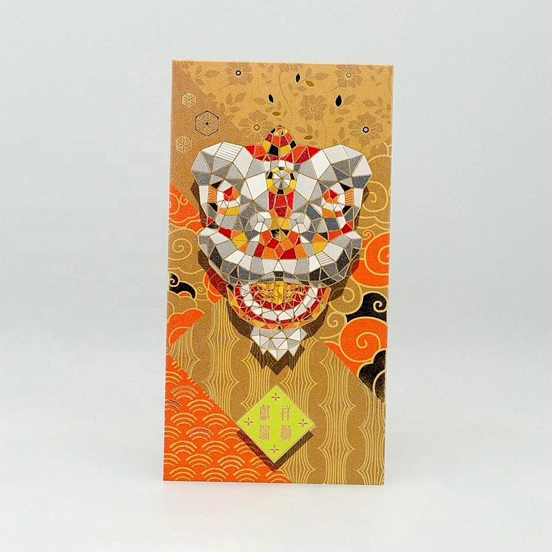 Custom Luxury China Traditional New Year Red pocket Envelope