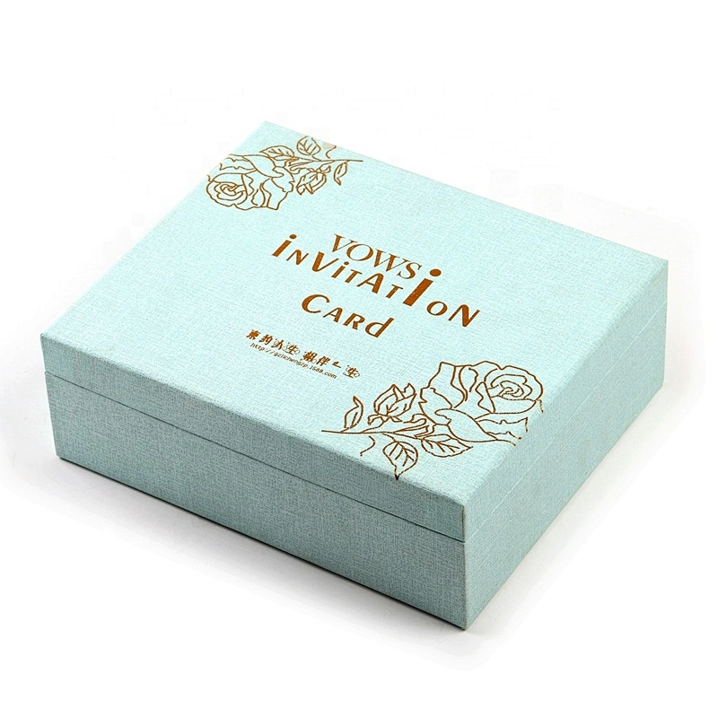 Luxury Customized Packaging Boxes Custom Logo Rigid Cardboard Invitation Gift Fashion Box With Ribbon Closure