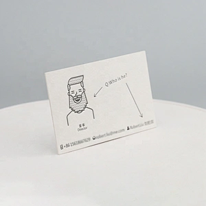 Custom Prints Visiting Card Service White Color Texture Paper Business Card