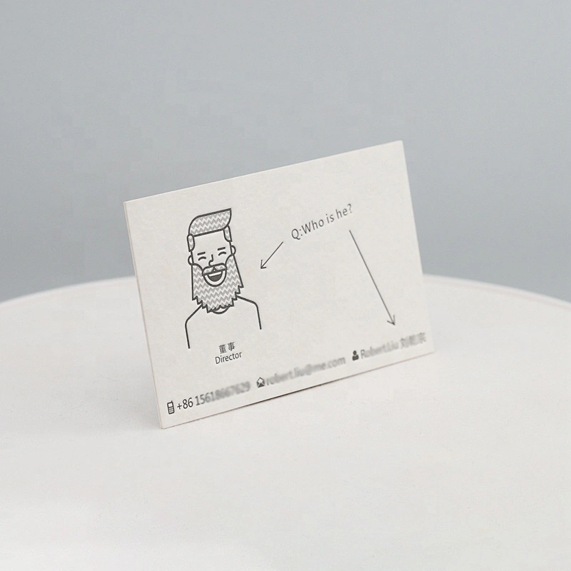 Custom Prints Visiting Card Service White Color Texture Paper Business Card