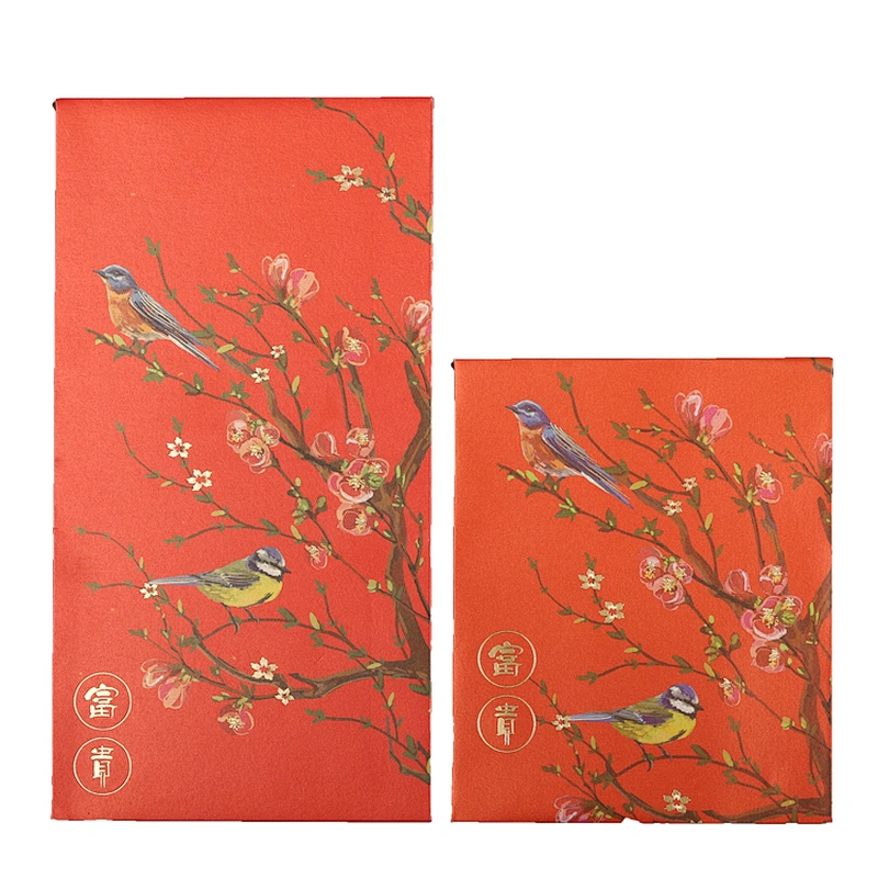 Custom-printed 2020 Flower-blossom-Fugui Envelop Envelopes in red lunar New Year pockets