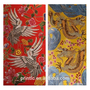 Chinese element embroidery silk red envelope, auspicious embroidery red envelope wedding