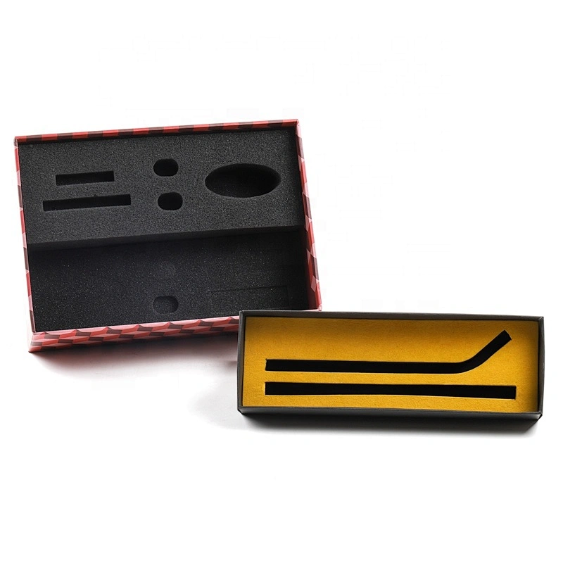 Custom base and lid Gift Printed Packaging Pack Rigid Cardboard handmade Paper Box With inner foam Tray