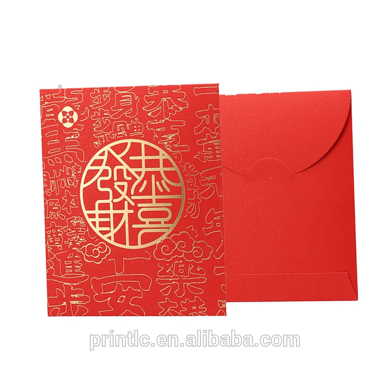 New Year's Red envelope, gold leaf red envelope custom design
