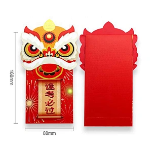 Wholesale Custom Chinese New Year Red Pocket lucky Money Red Gift Envelope With Advertising Logo