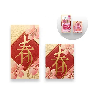 Custom Luxury New Product lucky Money Paper Envelope Red Packet With Company Logo