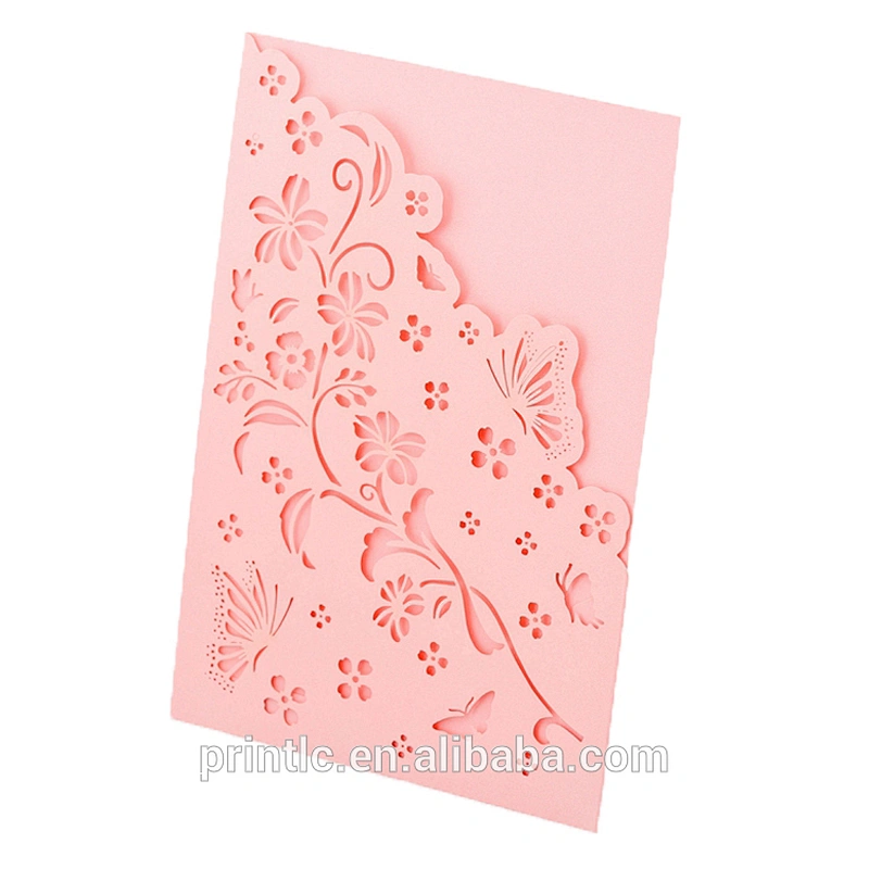 Envelope laser-cut wedding invitation Personalized wedding invitation printed custom design