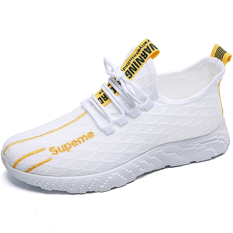 Solid Color Breathable Men Sports Outdoor Running Sneakers Shoes