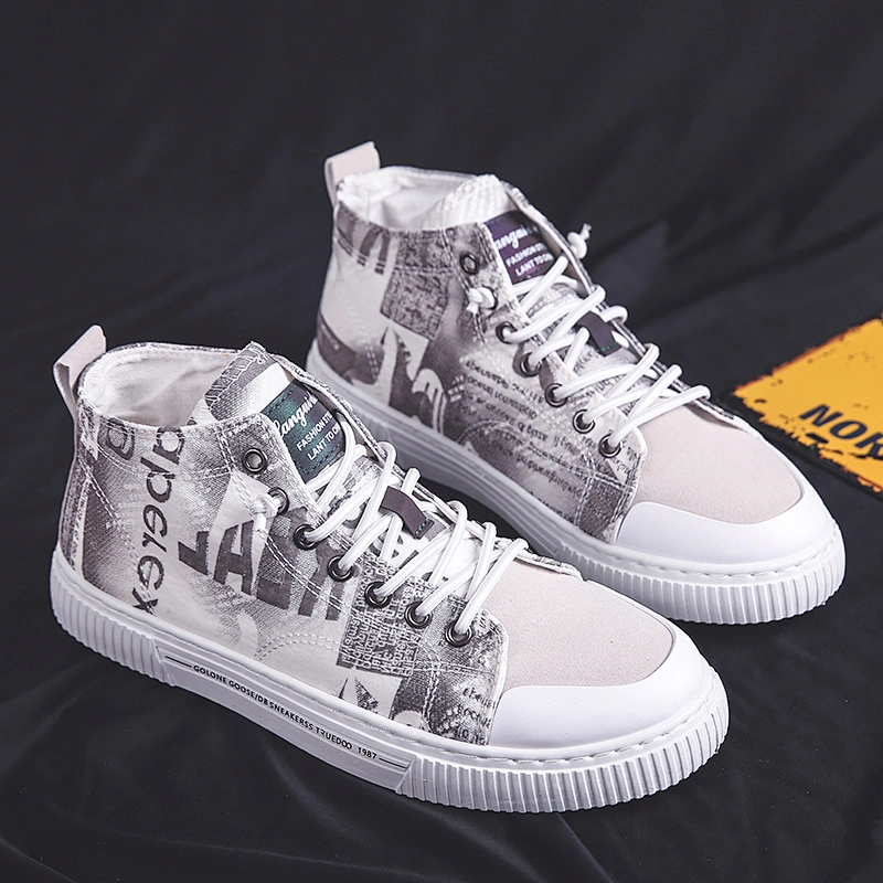 Good Price Sports Shoes Men Lightweight Casual skull Canvas Shoes